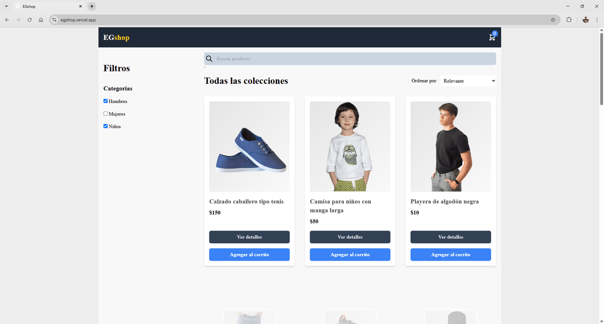 EGshop - Tienda de ropa online